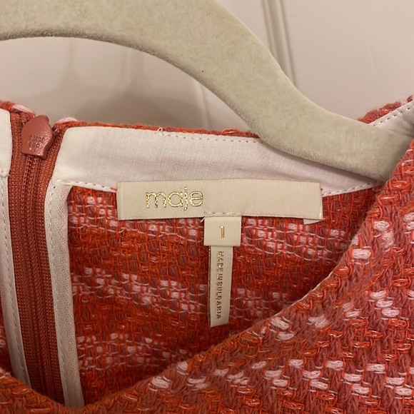 Maje Coral Knit Tweed Jacquard Mini Dress - Picture 5 of 6